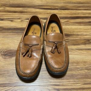 EUC Tommy Bahama Men Brown Leather Driving Shoes Slip On Loafers Moccasin 9.5 M